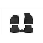 LEMENT Element 3D rubber floor mats suitable for Opel Astra K | 2015-2021 | 100% custom-fit all-weather floor mats made of TPE, high edge, waterproof, non-slip, odorless - OPEL