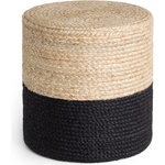 Hanse Home Табуретка в черен и естествен цвят Juta Gold Black - Hanse Home (106237-40x40x40)