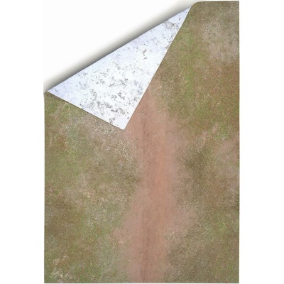 Oboustranná herní podložka 44"x30" 112x76 cm různé motivy Varianta: Battleground and Winter Realm