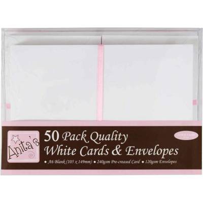 WEST DESIGN PRODUCTS LIMITED West Design A6 přání a obálky 50 ks (240 g/m2) bílé