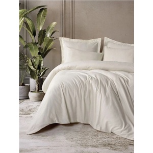 Mila Home Luxury Бежово единично спално бельо от памук Renforcé 140x200 cm Checkered - Mila Home Luxury (MHBDL058S)
