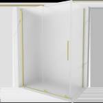 Mexen Velar плъзгаща се душ кабина 150 x 90 cm, матова, златна четка - 871-150-090-31-55 (871-150-090-31-55)