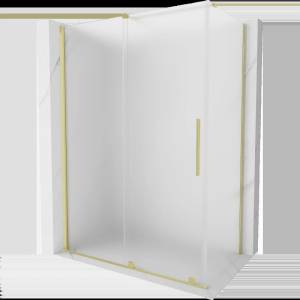 Mexen Velar плъзгаща се душ кабина 150 x 90 cm, матова, златна четка - 871-150-090-31-55 (871-150-090-31-55)