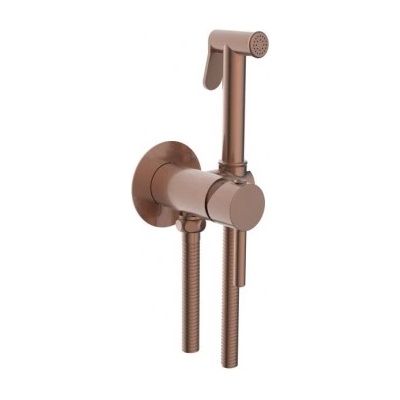 Inter Ceramic Смесител за биде за вграждане с хигиенен душ ЕЛИДА 3314rg, розово злато (3314rg)