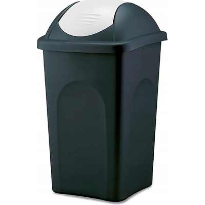 Stefanplast Popelník s košem plastový 30 l černý, černo/červený, červený
