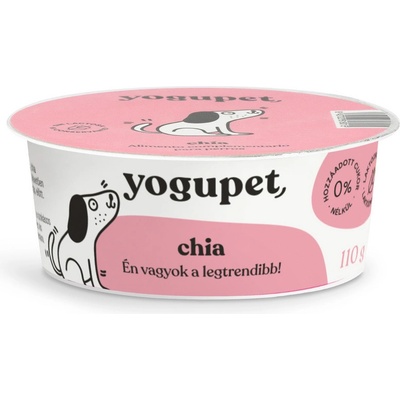 Yogupet Bezlaktózový jogurt pre psy S chia semienkami 110 g