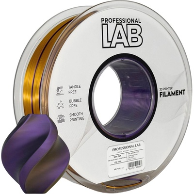 Professional Lab FG-P108-E1, 3D филамент, PLA Silk, 1, 75mm, 1000g, Tri Color, Многоцветен (Black, Gold, Purple) (FG-P108-E1)
