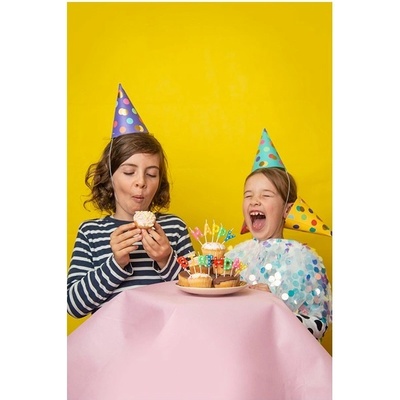 PartyDeco Párty čiapočky farebné s bodkami 6ks 16cm