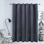 vidaXL Затъмняваща завеса с метални халки кадифе антрацит 290x245 см (134499)