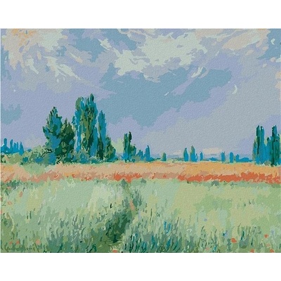 zuty Malování Podle Čísel Pšeničné Pole Claude Monet 40 x 50 Cm Plátno Rám