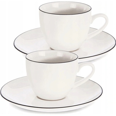Orion Porcelánové šálky na espresso s podšálkou ( 2 ks ) 100 ml