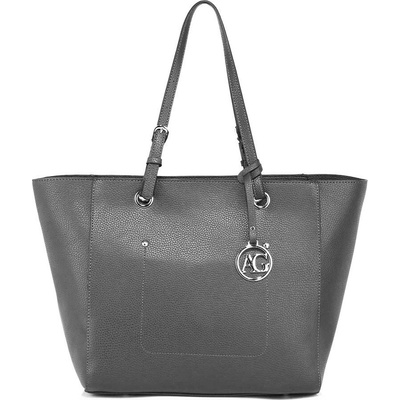 Sivá dámska veľká zipsová kabelka cez rameno Gandie