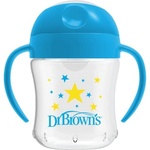 Dr. Brown's Преходна чаша с мек накрайник Dr. Brown's - 180 ml, синя (72239303399)