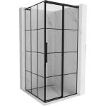 Mexen Rox L плъзгаща се дясна душ кабина 120 x 120 cm, черна решетка, черна - 8C2L-120-120-70-77-P (8C2L-120-120-70-77-P)