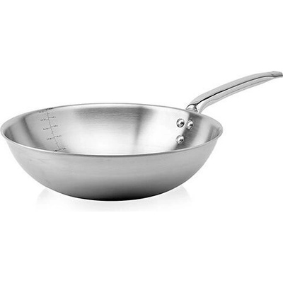 de Buyer Pánev ALCHIMY WOK 3 vrstvy z nerezové oceli 18/10 zahnutý okraj pro všechny typy varných desek průměr 32 cm objem 4,5 l