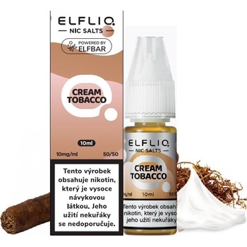 Elf Bar Elfliq Salt Cream Tobacco 10 ml 10 mg