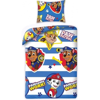 Halantex Obliečky Paw Patrol modré Bavlna 140x200 70x90