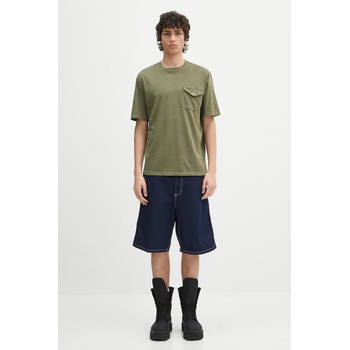 Barbour Памучна тениска Barbour Barbour Newstreet Relaxed Fit T-Shirt в зелено с изчистен дизайн MTS1398 (MTS1398)