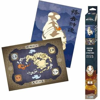 ABYstyle Sada plagátov Avatar: The Last Airbender - Appa & Map