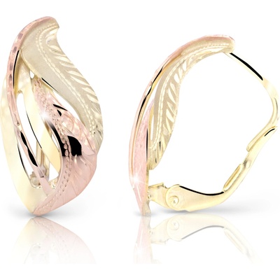 Cutie Jewellery - gold Zlaté ručně porývané náušnice M420