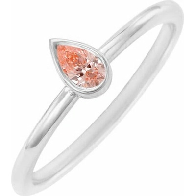 Eppi Minimalistický prsteň s certifikovaným fancy pink lab grown diamantom Moyer RE45204