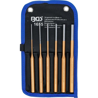 BGS 1655 Vyrážeče závlaček 3 ÷ 10 mm, extra dlouhé, 200 mm Sada 6 dílů
