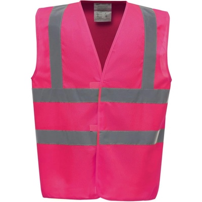 Yoko vesta HVW100 Hi Vis výstražná Růžová