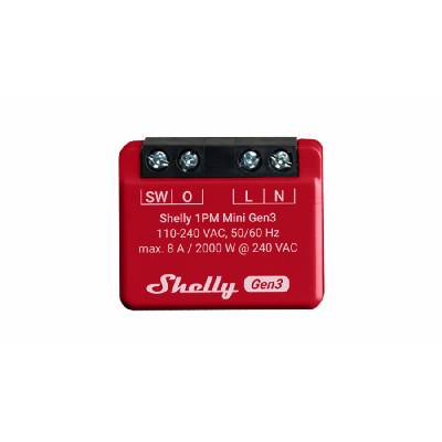 Shelly 1PM Mini Gen3 Controller, WiFi/Bluetooth