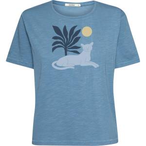 GreenBomb Дамска тениска GreenBomb Women's Panther Leaves Nova T-Shirt - Glacier Blue (916-7006-0113)