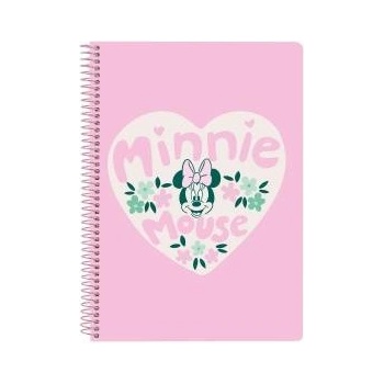 Minnie Mouse Папка с пръстени Minnie Mouse Minty Розов 15.5 x 22 x 1 cm