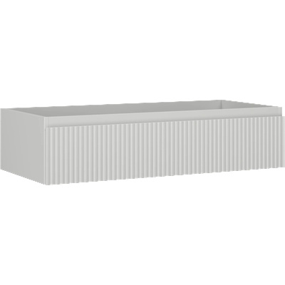 Rivel шкаф за баня под умивалник 100 см, 1 чекмедже, оребрена, сива мат - 91A20-10023-1-BF62 (91A20-10023-1-BF62)