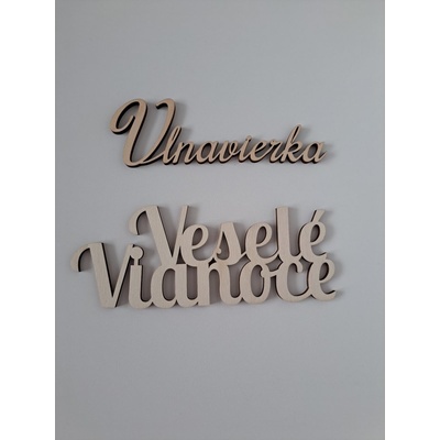 Drevený vyrez veselé vianoce 20*7,5cm