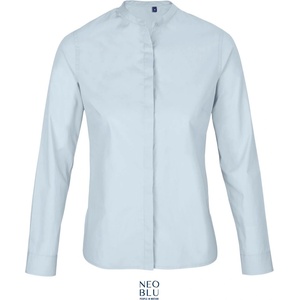 Neoblu 3787 BART WOMEN / Дамска риза с дълъг ръкав от поплин - нежно синя XL (243787l7104)