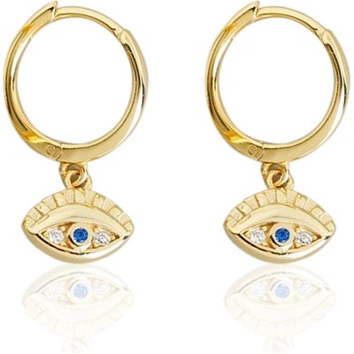 Majya stříbrné náušnice INKE pozlacené 10403