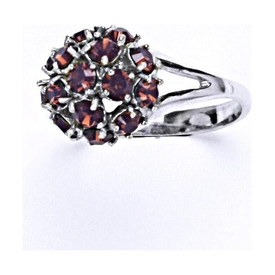 Čištín Stříbrný s krystalem swarovski cyclamen opal T 1337