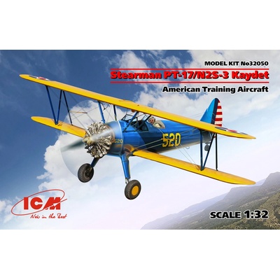 ICM Stearman PT-17/N2S-3 Kaydet American Training Aircraft 1:32