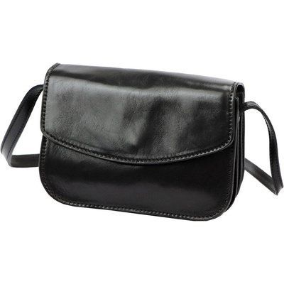 Malá lovecká kožená crossbody kabelka Florence no. 11 černá
