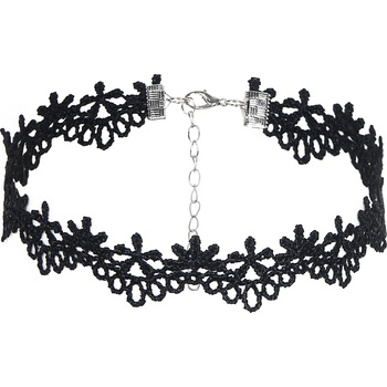 SuperLove Sexy Lace Floral Choker Black
