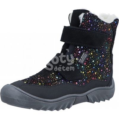 Jonap zimní kožené boty s membránou Elsa černá bublina