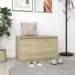 vidaXL Пейка за коридор, 80x40x45 см, дъб сонома, инженерно дърво (808669)