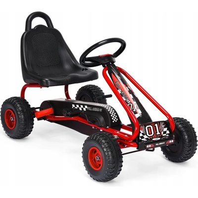 Costway motokára tříkolka na pedály červená do 30 kg