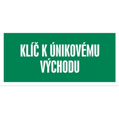 Značka Klíč k únikovému východu, samolepicí fólie, 100 × 210 mm BZ FT920