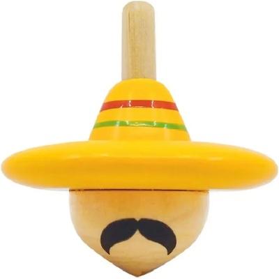 Svoora Детска играчка Svoora - Мексиканецът, дървен пумпал Spinning Hats (13011)