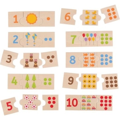 Bigjigs edukatívne puzzle počítanie
