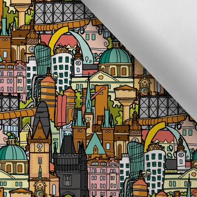 Látka s potiskem kočárkovina TD/NS I love Czech republic by Takoy®