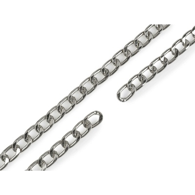 Řetěz plochý lehký šíře 13 mm, metráž nikl 1 m