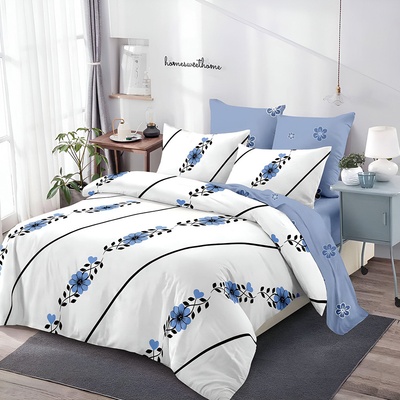 EmonaMall Двулицево спално бельо EmonaMall, 6 части - Модел S17818 (S17818-10000d-C-817)