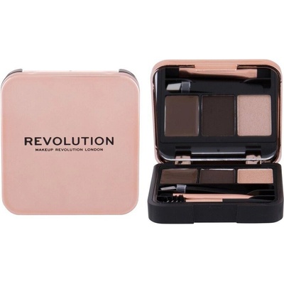 Makeup Revolution Brow Sculpt Kit sada pre dokonalé obočie Dark 2,2 g