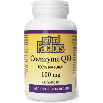 Natural Factors Coenzyme Q10, 100 mg, 60 софтгел капсули, Natural Factors (2071 NF)