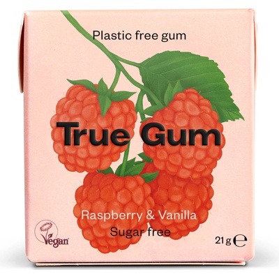 True gum Žuvačky bez cukru s príchuťou maliny a vanilky 21 g